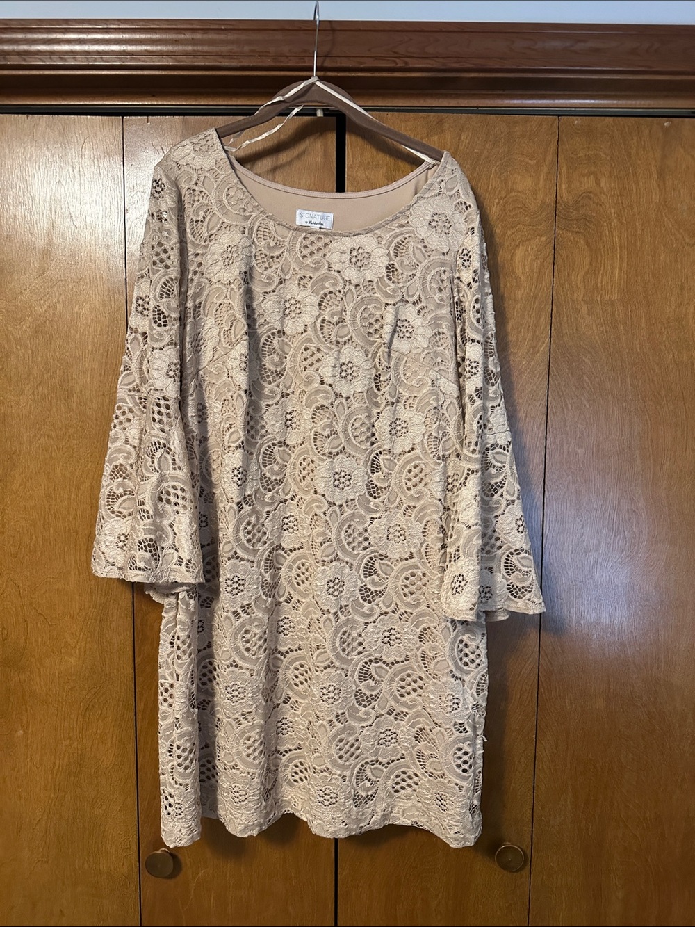 Women's Lace Shift Dress in Blush - Signature by Robbie Bee
